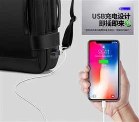 质感高档多功能商务双肩电脑包定制