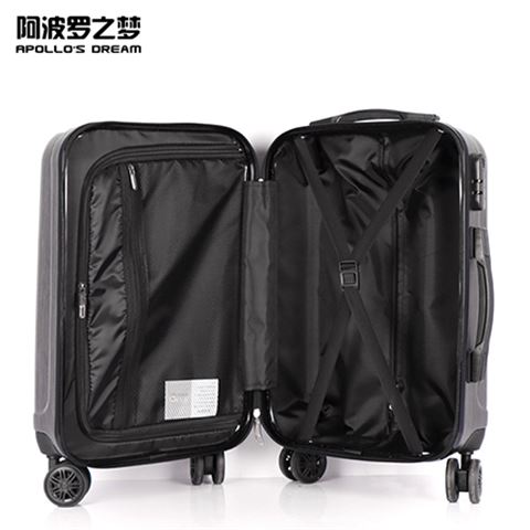 20寸磨砂银登机旅行拉杆箱定制